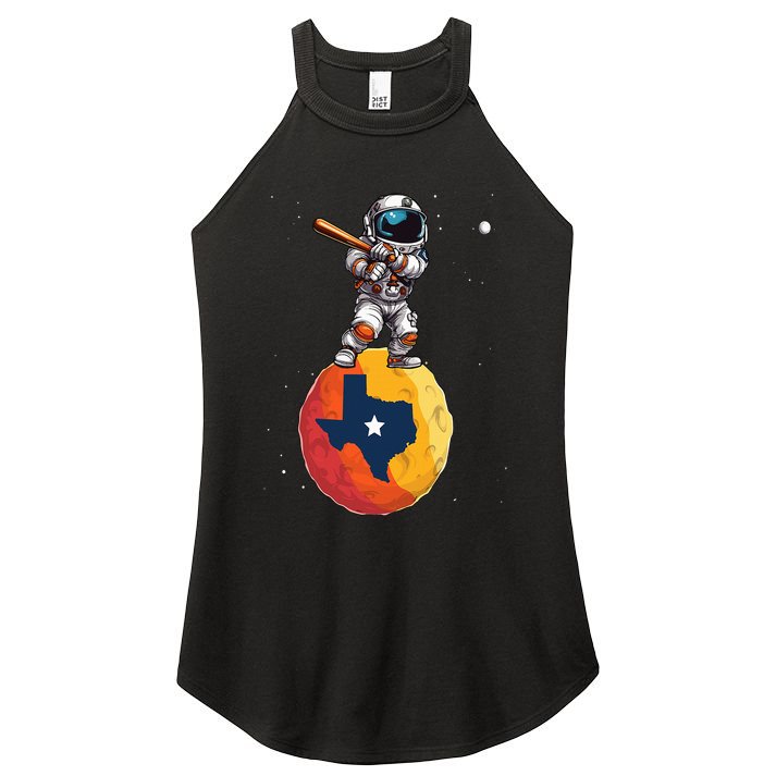 Texas 1965 Houston City Space Dabbing Astronaut Women's Perfect Tri Rocker Tank