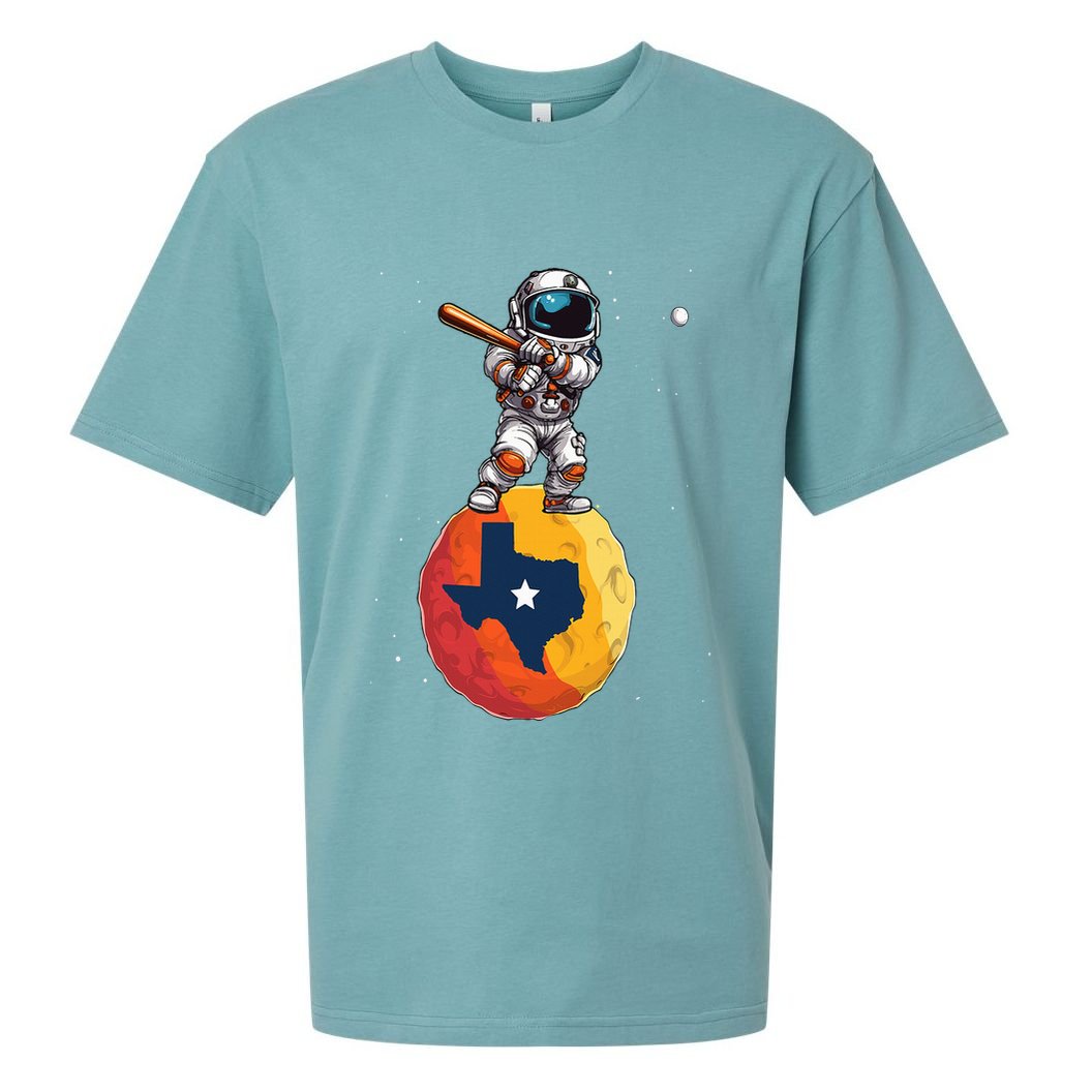 Texas 1965 Houston City Space Dabbing Astronaut Sueded Cloud Jersey T-Shirt