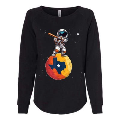 Texas 1965 Houston City Space Dabbing Astronaut Womens California Wash Sweatshirt