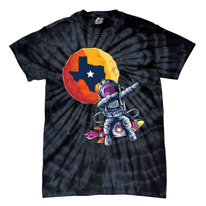 Texas 1965 Houston City Space Dabbing Astronaut Tie-Dye T-Shirt