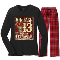 Teenager 13th Limited Edition 2009 13th Birthday Women's Long Sleeve Flannel Pajama Set 