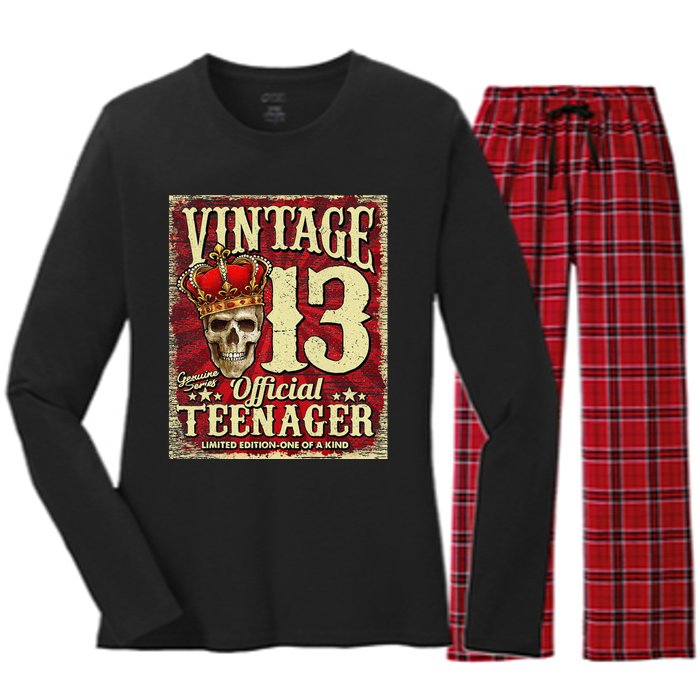 Teenager 13th Limited Edition 2009 13th Birthday Women's Long Sleeve Flannel Pajama Set 