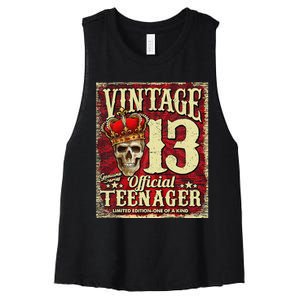 Teenager 13th Limited Edition 2009 13th Birthday Women's Racerback Cropped Tank