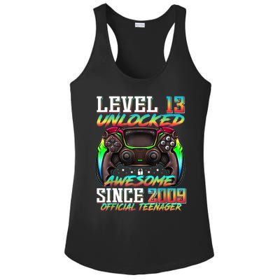 Teenager 13 Level 13 Unlocked Awesome Since 2009 Ladies PosiCharge Competitor Racerback Tank