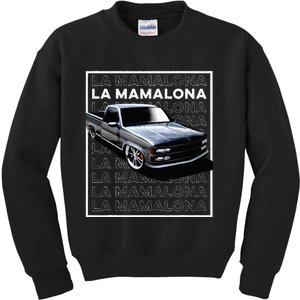 Trokiando 1990s OBS slammed low truck on big wheels art Kids Sweatshirt