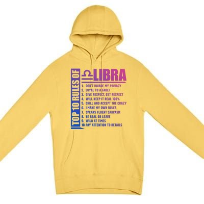 Top 10 Rules Of Libra Zodiac Sign Funny Meaningful Gift Premium Pullover Hoodie