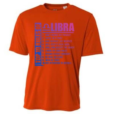 Top 10 Rules Of Libra Zodiac Sign Funny Meaningful Gift Cooling Performance Crew T-Shirt