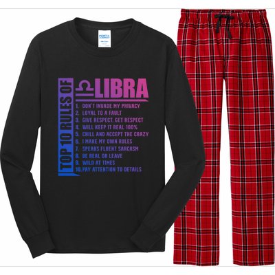 Top 10 Rules Of Libra Zodiac Sign Funny Meaningful Gift Long Sleeve Pajama Set