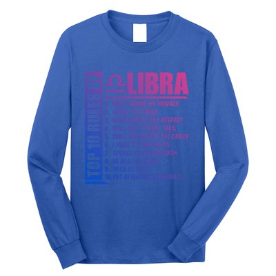 Top 10 Rules Of Libra Zodiac Sign Funny Meaningful Gift Long Sleeve Shirt