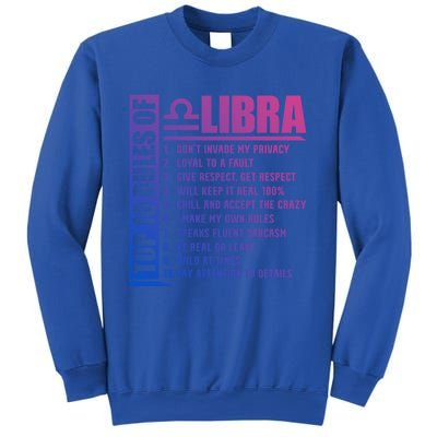 Top 10 Rules Of Libra Zodiac Sign Funny Meaningful Gift Sweatshirt