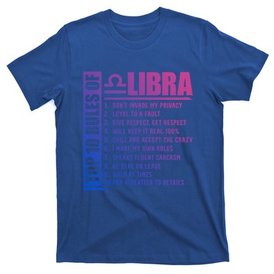 Top 10 Rules Of Libra Zodiac Sign Funny Meaningful Gift T-Shirt