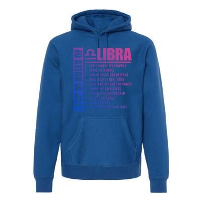 Top 10 Rules Of Libra Zodiac Sign Funny Meaningful Gift Premium Hoodie