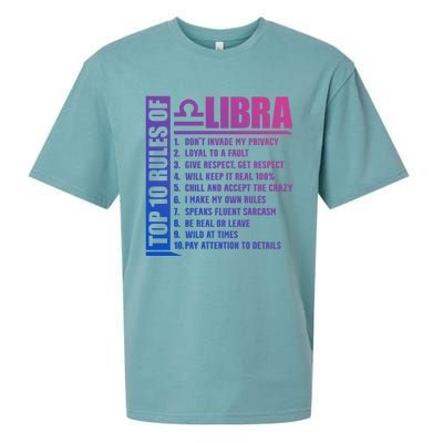 Top 10 Rules Of Libra Zodiac Sign Funny Meaningful Gift Sueded Cloud Jersey T-Shirt