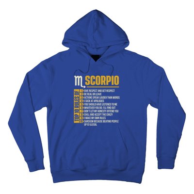 Top 10 Rules Of Scorpio Zodiac Sign Horoscope Astrology Gift Hoodie