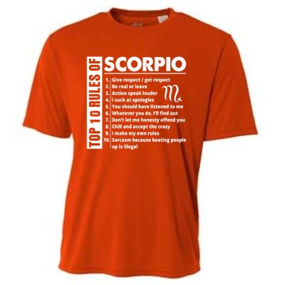 Top 10 Rules Of Scorpio October November Birthday Gift Cooling Performance Crew T-Shirt