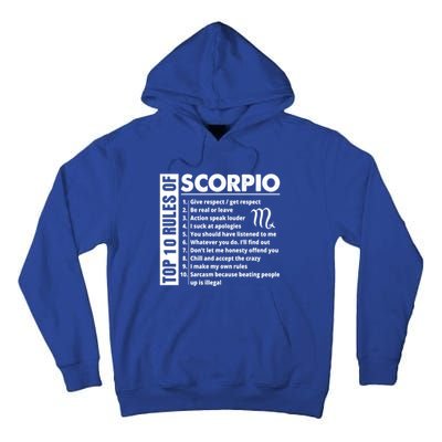 Top 10 Rules Of Scorpio October November Birthday Gift Tall Hoodie