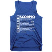 Top 10 Rules Of Scorpio October November Birthday Gift Tank Top