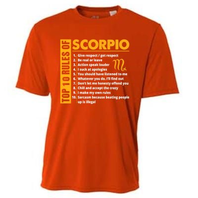 Top 10 Rules Of Scorpio October November Birthday Gift Cooling Performance Crew T-Shirt