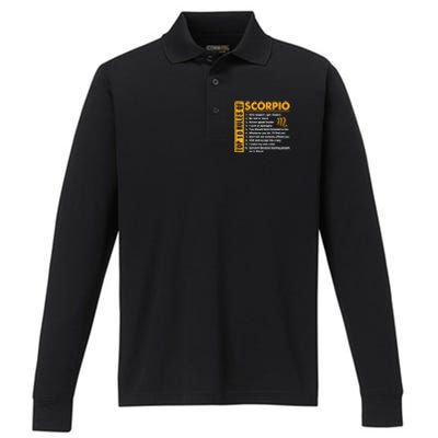 Top 10 Rules Of Scorpio October November Birthday Gift Performance Long Sleeve Polo