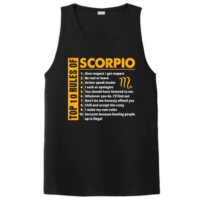 Top 10 Rules Of Scorpio October November Birthday Gift PosiCharge Competitor Tank