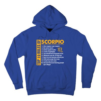 Top 10 Rules Of Scorpio October November Birthday Gift Hoodie