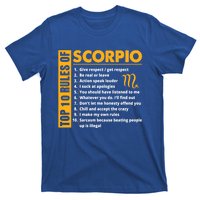 Top 10 Rules Of Scorpio October November Birthday Gift T-Shirt