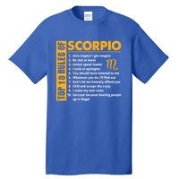 Top 10 Rules Of Scorpio October November Birthday Gift Tall T-Shirt