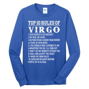 Top 10 Rules Of Virgo August 23 September 22 Birthday Meaningful Gift Tall Long Sleeve T-Shirt