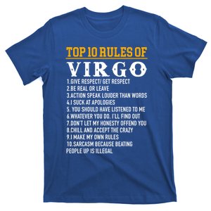 Top 10 Rules Of Virgo August 23 September 22 Birthday Gift T-Shirt