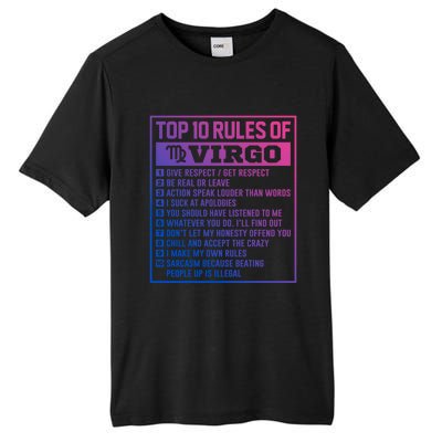 Top 10 Rules Of Virgo Birthday Horoscope Gift Tall Fusion ChromaSoft Performance T-Shirt