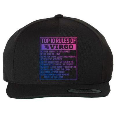 Top 10 Rules Of Virgo Birthday Horoscope Gift Wool Snapback Cap