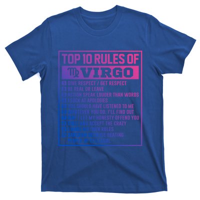 Top 10 Rules Of Virgo Birthday Horoscope Gift T-Shirt