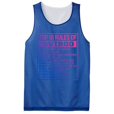 Top 10 Rules Of Virgo Birthday Horoscope Gift Mesh Reversible Basketball Jersey Tank