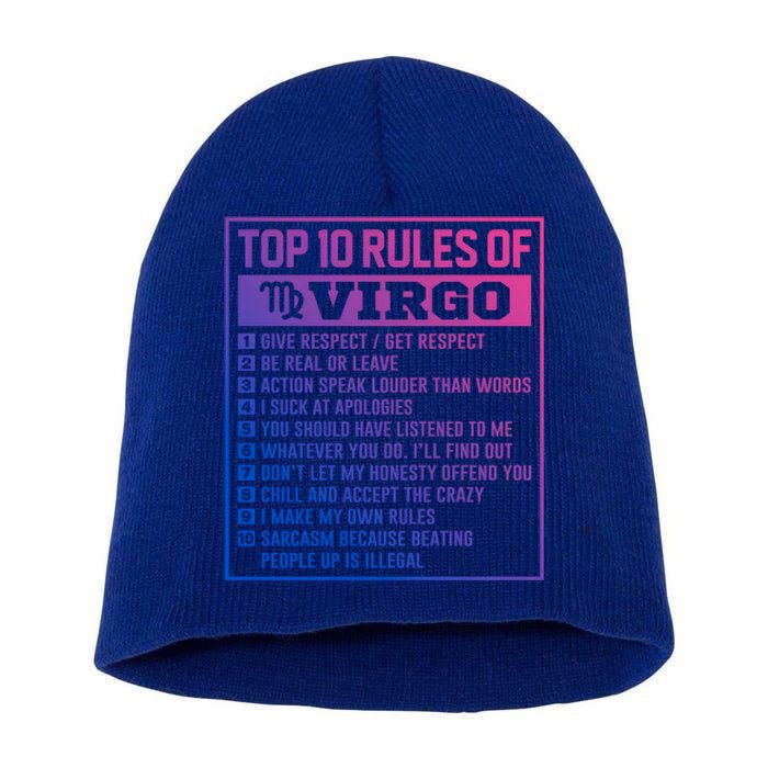 Top 10 Rules Of Virgo Birthday Horoscope Gift Short Acrylic Beanie