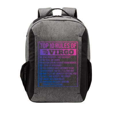 Top 10 Rules Of Virgo Birthday Horoscope Gift Vector Backpack