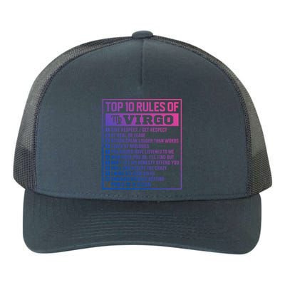 Top 10 Rules Of Virgo Birthday Horoscope Gift Yupoong Adult 5-Panel Trucker Hat