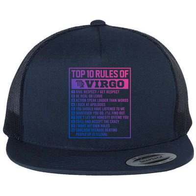 Top 10 Rules Of Virgo Birthday Horoscope Gift Flat Bill Trucker Hat