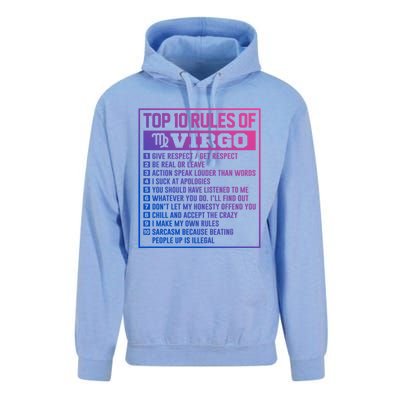 Top 10 Rules Of Virgo Birthday Horoscope Gift Unisex Surf Hoodie