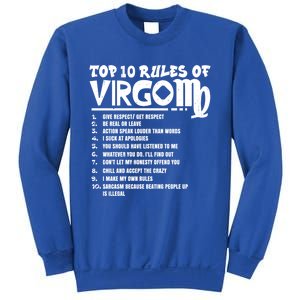 Top 10 Rules Of Virgo Zodiac Birthday Funny Gift Sweatshirt