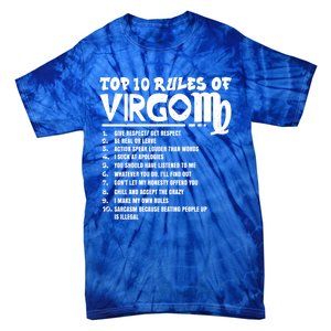 Top 10 Rules Of Virgo Zodiac Birthday Funny Gift Tie-Dye T-Shirt