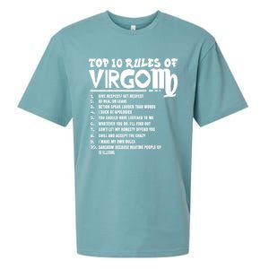 Top 10 Rules Of Virgo Zodiac Birthday Funny Gift Sueded Cloud Jersey T-Shirt