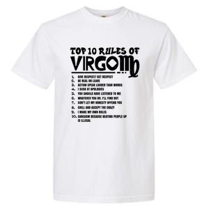 Top 10 Rules Of Virgo Zodiac Birthday Funny Gift Garment-Dyed Heavyweight T-Shirt