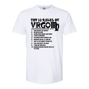 Top 10 Rules Of Virgo Zodiac Birthday Funny Gift Softstyle CVC T-Shirt