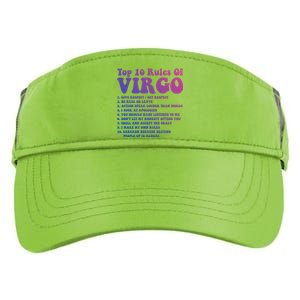 Top 10 Rules Of Virgo Zodiac Cute Funny Virgo Tee Horoscope Funny Gift Adult Drive Performance Visor