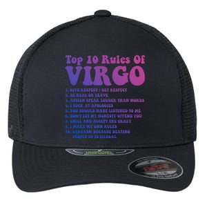 Top 10 Rules Of Virgo Zodiac Cute Funny Virgo Tee Horoscope Funny Gift Flexfit Unipanel Trucker Cap