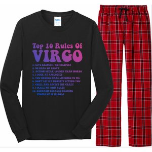 Top 10 Rules Of Virgo Zodiac Cute Funny Virgo Tee Horoscope Funny Gift Long Sleeve Pajama Set