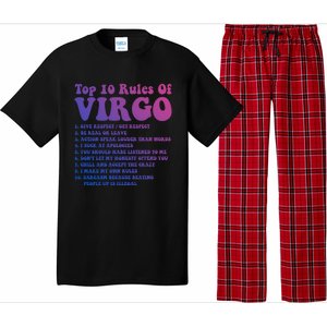 Top 10 Rules Of Virgo Zodiac Cute Funny Virgo Tee Horoscope Funny Gift Pajama Set