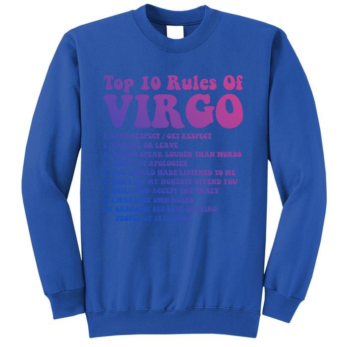 Top 10 Rules Of Virgo Zodiac Cute Funny Virgo Tee Horoscope Funny Gift Sweatshirt