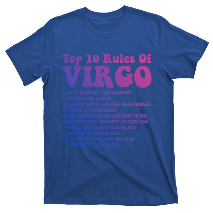 Top 10 Rules Of Virgo Zodiac Cute Funny Virgo Tee Horoscope Funny Gift T-Shirt