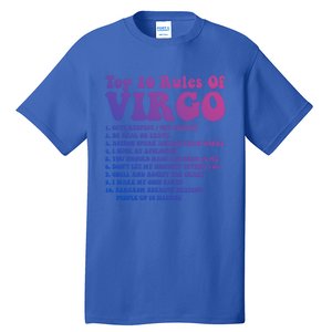 Top 10 Rules Of Virgo Zodiac Cute Funny Virgo Tee Horoscope Funny Gift Tall T-Shirt